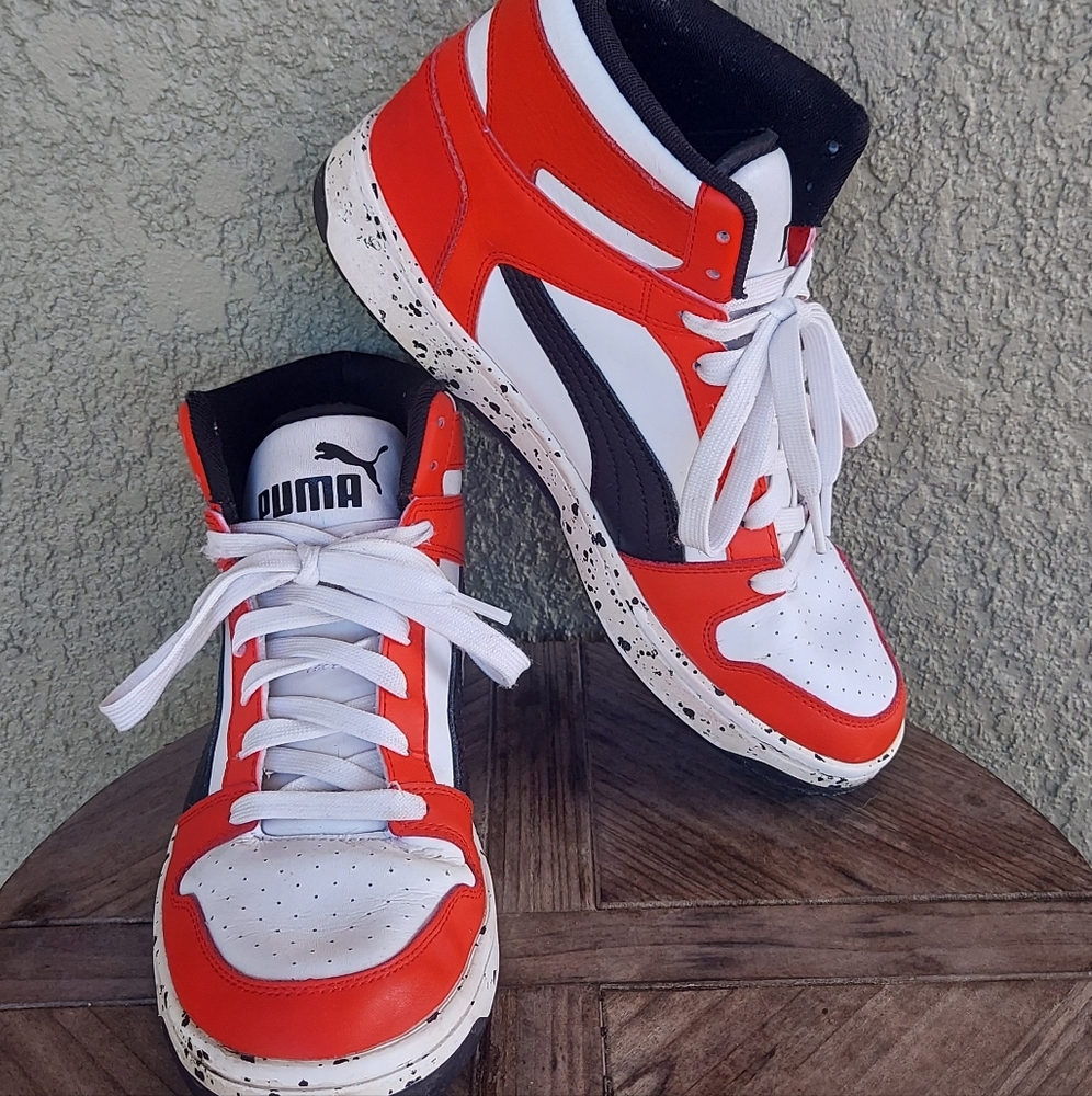 Puma Red and White Men's 10.5 Sneakers